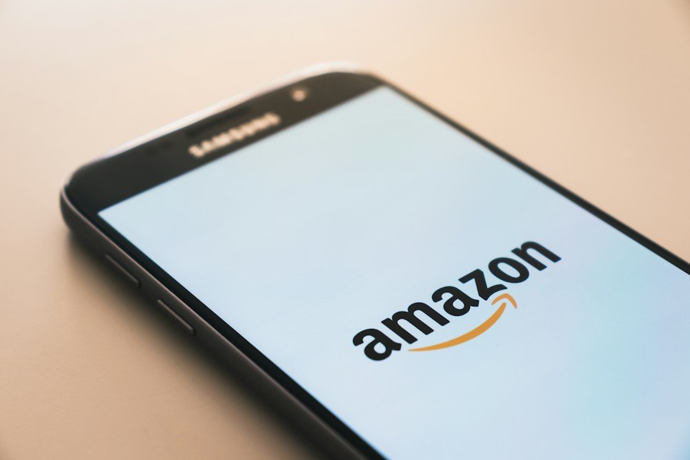 Amazon shopping website displayed on a mobile device