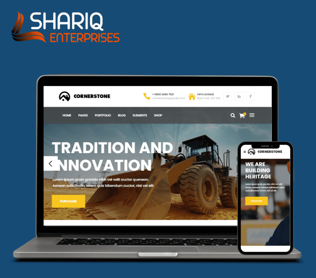 Construction & equipment — original portfolio design